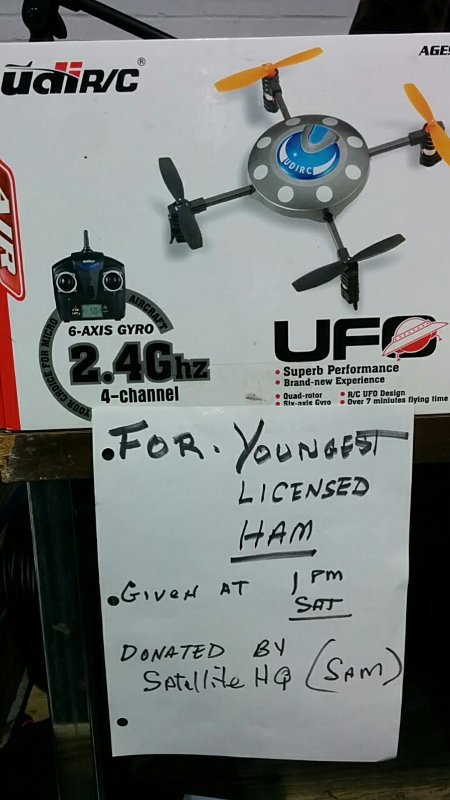 Donated quadcopter door prize