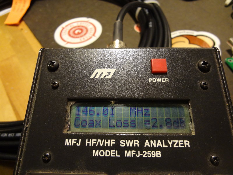 Measuring coax loss at VHF with the MFJ256B