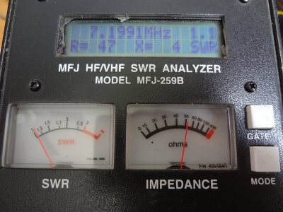 Measuring the antenna with the MFJ259B