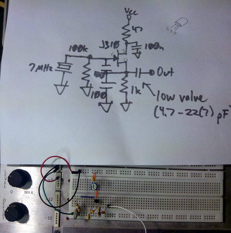 Colpitts oscillator schematic