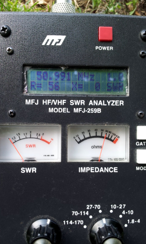 SWR=1.0 at 51MHz