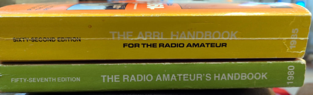 Size comparison between the 1980 and 1985 ARRL Handbooks