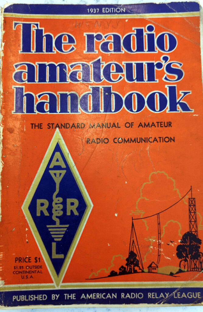 Front cover of the 1937 edition of the ARRL Radio Amateur's Handbook